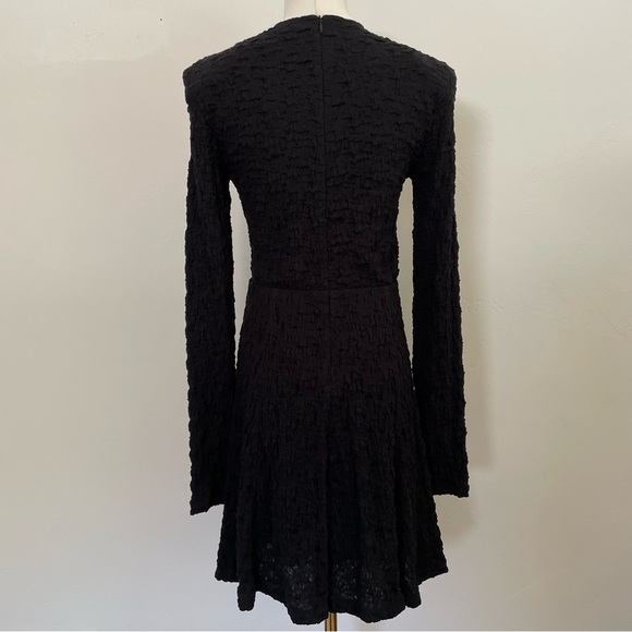 NWT Sabina Musayev Agnes Dress Black Mini Crinkled Cut Outs Drawstring Large - Picture 7 of 11